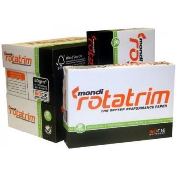 Super White Quality Mondi Rotatrim A4 Copy Paper 80gsm / 75gsm / 70gsm